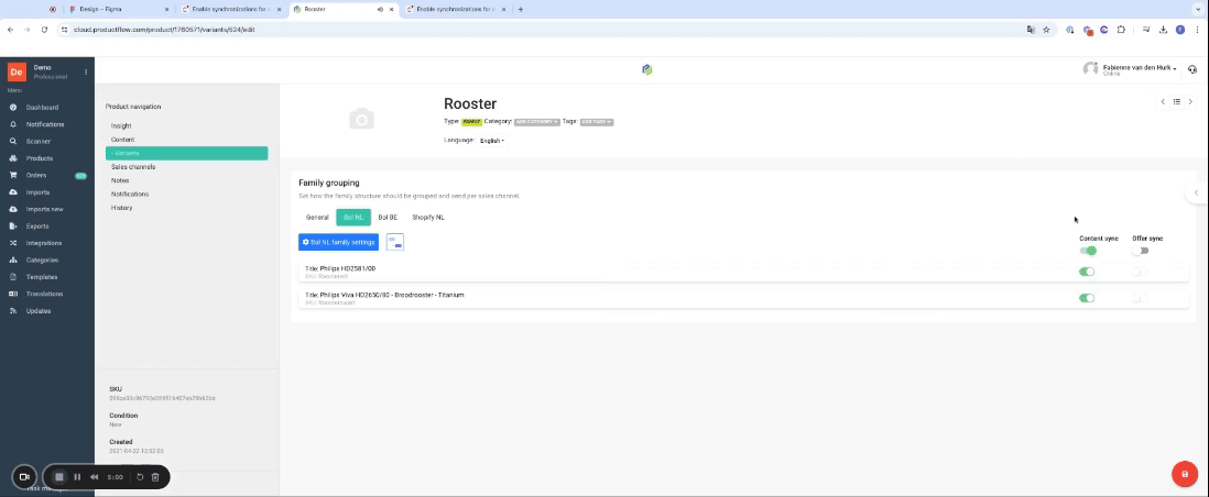 Enable synchronisation all variants