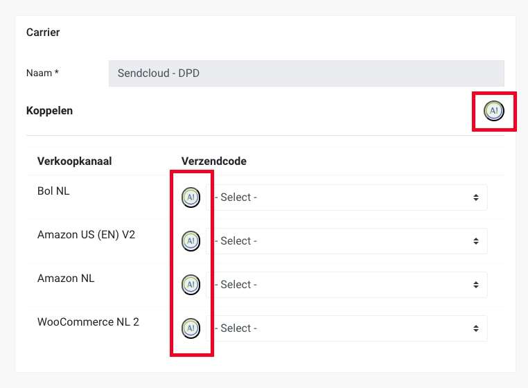Afmetingen carrier raden AI