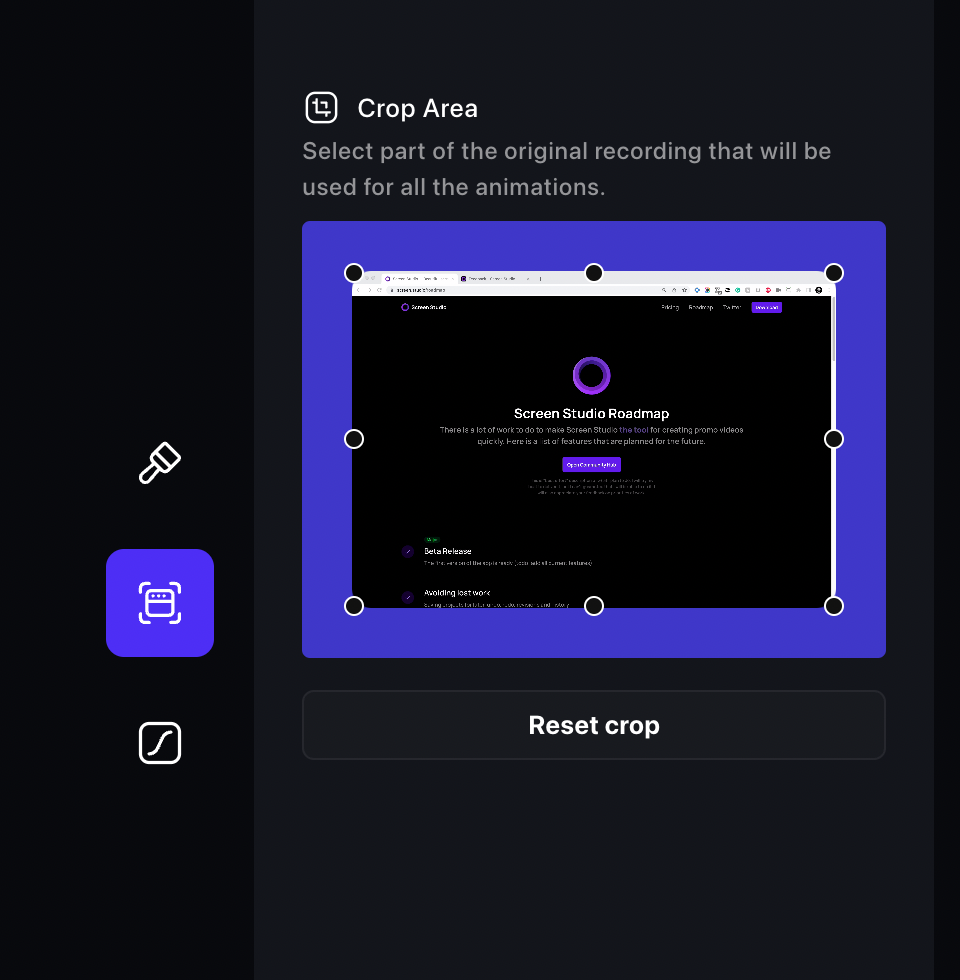 Snap to Screen Dimensions Screen Studio